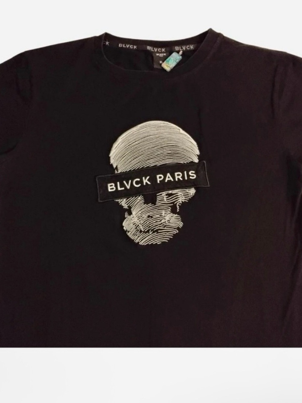 Men’s BLVCK PARIS Black Skull Graphic Tee size XL fits like a Large